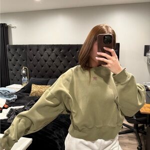 Adidas Olive Green Women's Sweatshirt